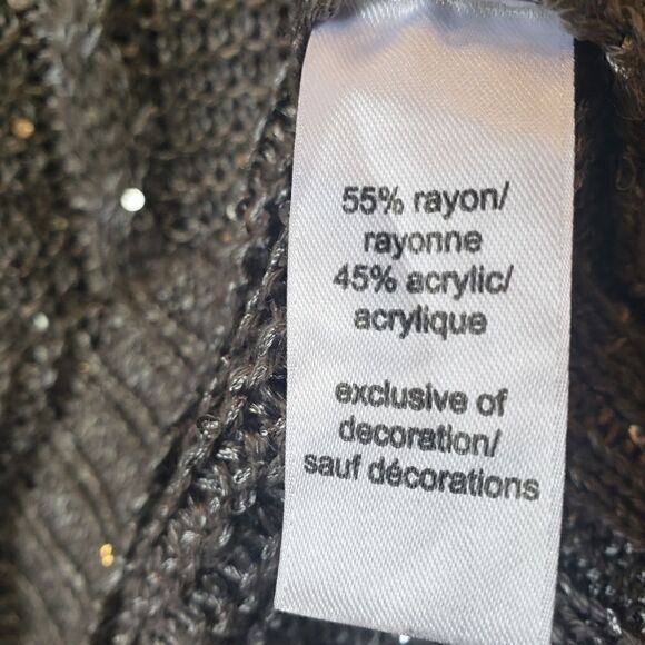 STUDIO Y Loose Knit Sequin Tunic Sweater - Picture 6 of 8